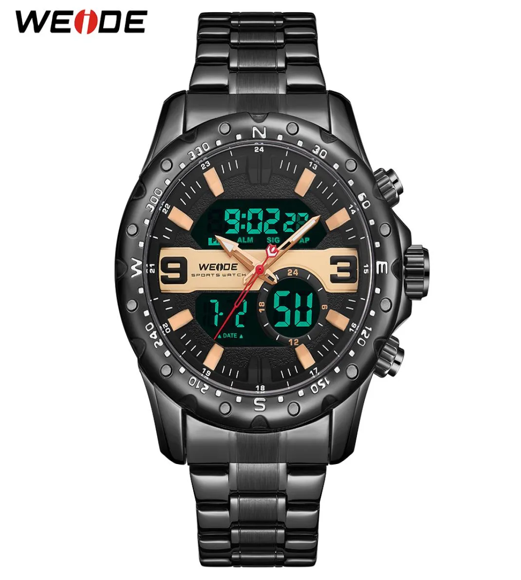 Weide Men Luxury Quartz Digital Numero Calendario Cronografo Sport Sport Mili Military Band Band Wristwtches Relogio Masculino8744353