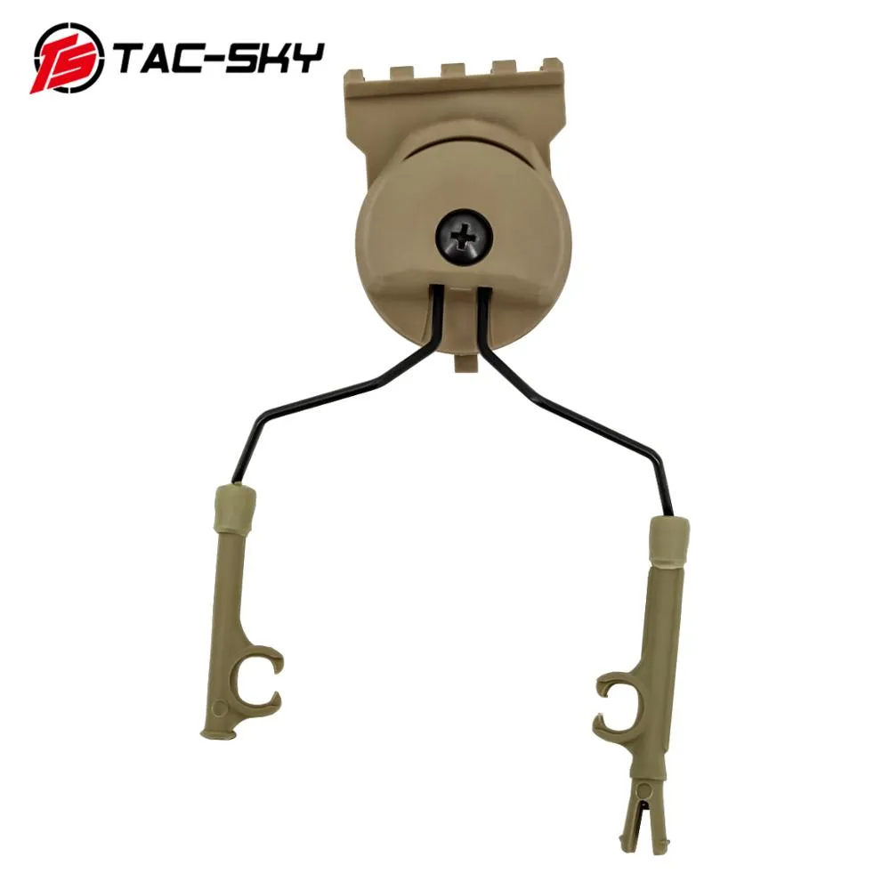 Ts tac-sky headset tático comtac ii iii suporte rápido ops de capacete central adaptador de trilho de arco e kit de montagem de lanterna tática