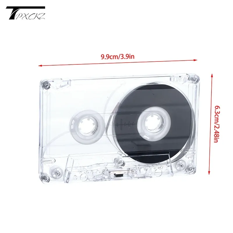 Lecteur de bande vierge couleur cassette standard avec 45/60/90 MINUTES MAGNÉTIQUE RACHER AUDIO BOX DE Rangement transparent pour l'enregistrement de la musique de la parole