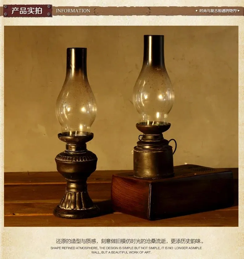 Candle Holders European Style Glass Iron Lantern Kerosene Lamp Candlestick Home Furnishing Decoration Creative Sconce