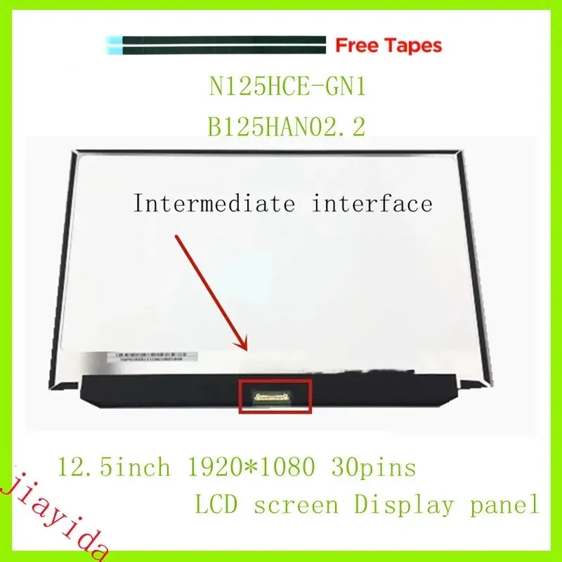 Screen 12.5'' IPS Panel FHD Laptop LCD Screen Matrix N125HCEGN1 B125HAN02.2 fit for Lenovo ThinkPad X260 x270 1920x1080 30PINS