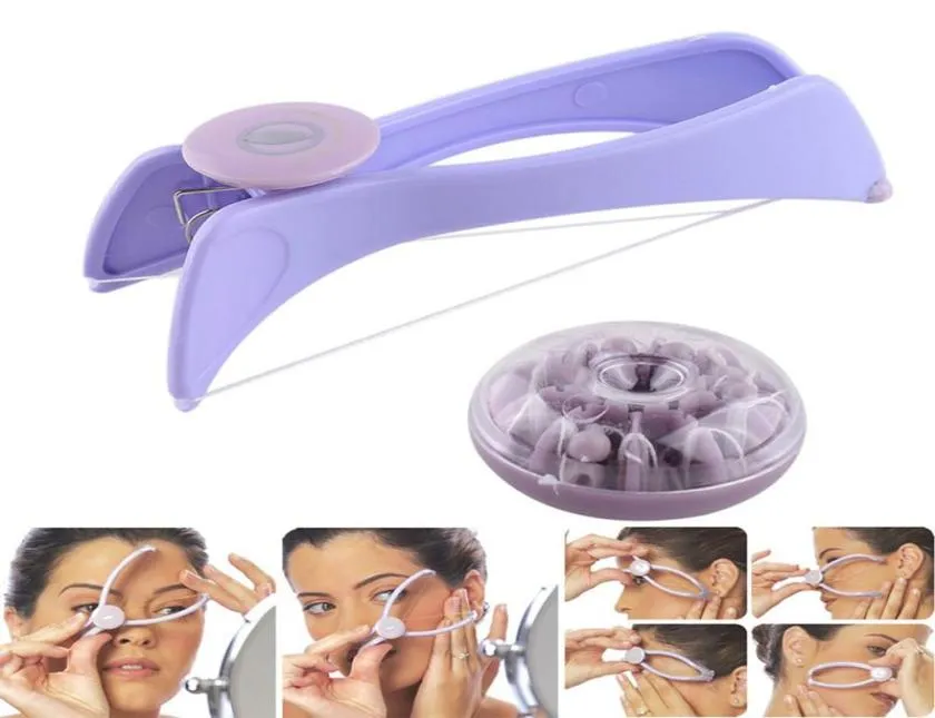 Femmes Plastique Coton MODERNE CORPS FACIAL Épilation de poils Filetage Filetage Système d'épilateur Slique Design Female Epilator Tools 0018922119