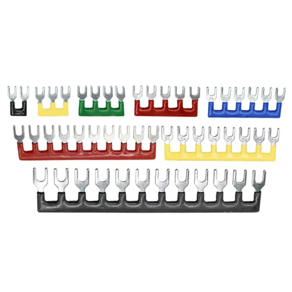 45A TB Collegamento della striscia rossa/gialla/blu/verde/nero Inserzione a croppable Terminale di tipo Y Combinata Copper Busbar