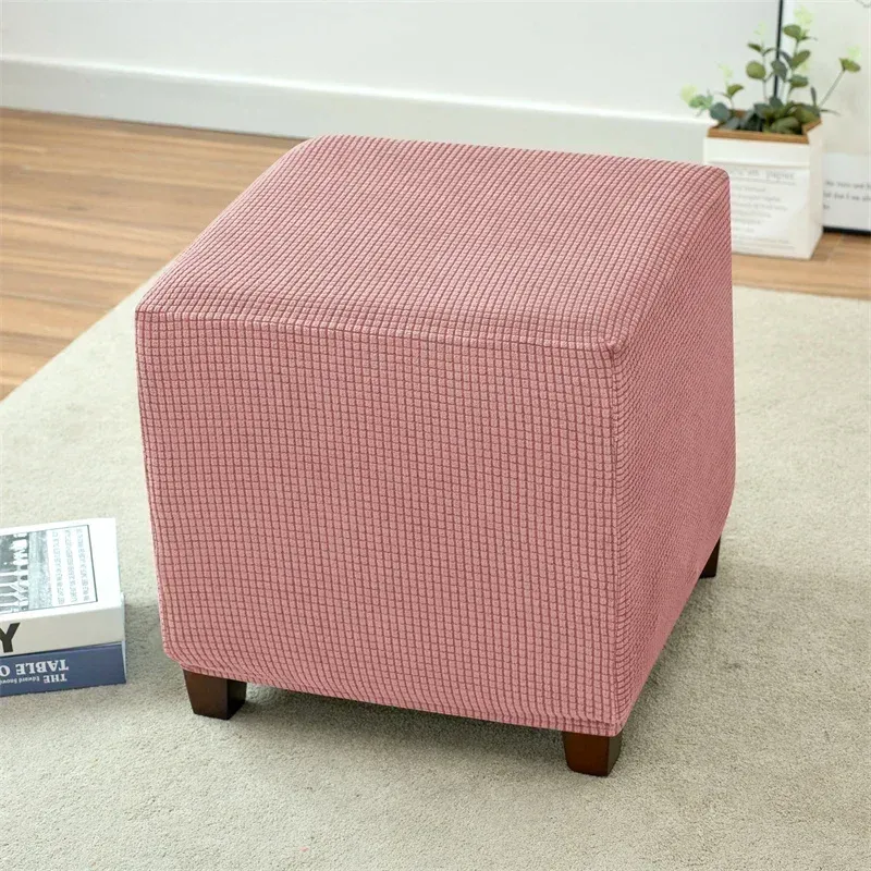 Polar polar Square Osmoman Osmoman Elastic Footrest Slipcover Stretch stołek okładka mebli do salonu Protektor Housse Pouf