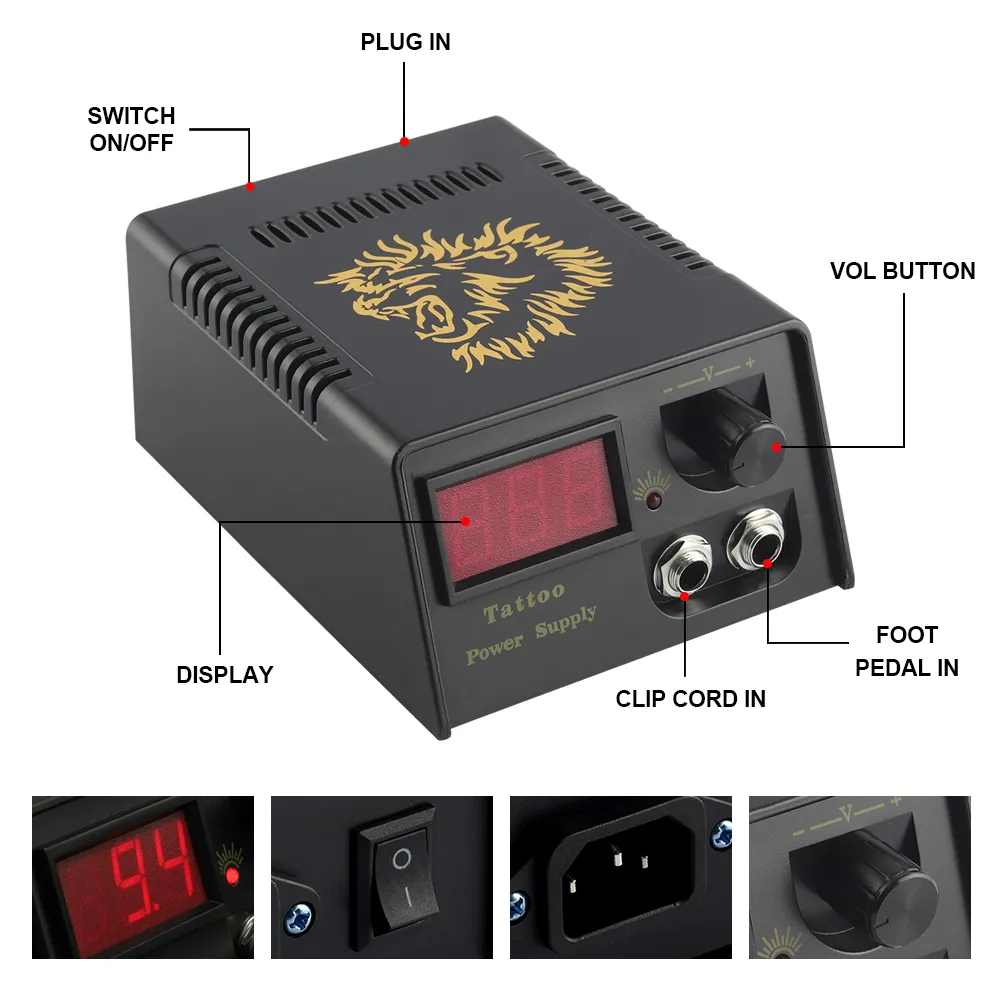 Kit Machine à Tatouer Avec Alimentation Et Cartouches - Marque Blackbudda - Neuf