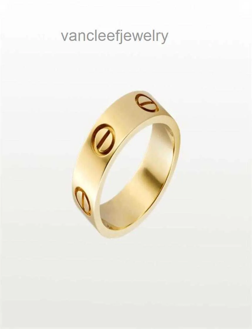 Love Screw Ring Classic Luxury Designer Jewelry for Women Band Rings Fashion Accessories Titanium Steel Alloy Goldplated Never FA4882773