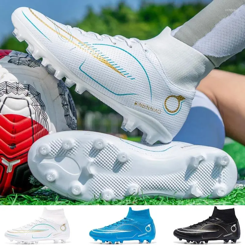 American Football Shoes 2024 Children's Long Spikes Child's Society Cleats Comfortable Crampon Original Mens Soccer Drop