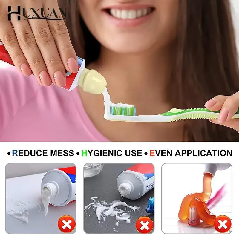 1 st Fun mondstuk voor tandpasta 3D -dop voor tandpasta dispenser tandpasta deksel creatieve tandpasta kop plastic deksel