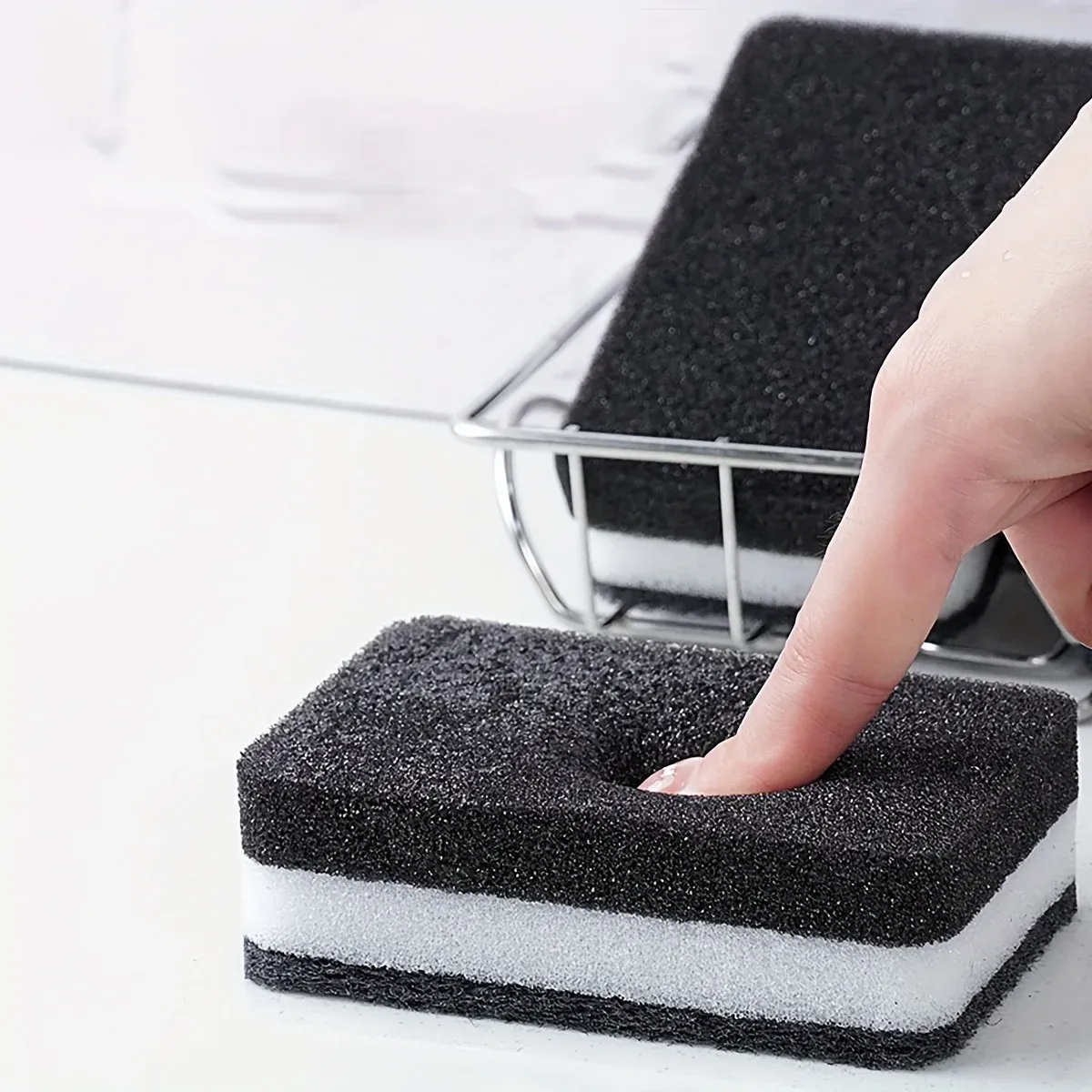 5/10pcs-Double sided cleaning sponge - durable and highly absorbent - very suitable for kitchen and household cleaning tools