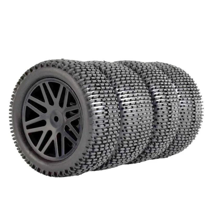 PLOQAZEH 4 Pneus RC 90 Mm Pour Wltoys 144001, HBX 16889, SG1601 – Caoutchouc Durable, Hexagone 12 Mm – Améliore L’adhérence