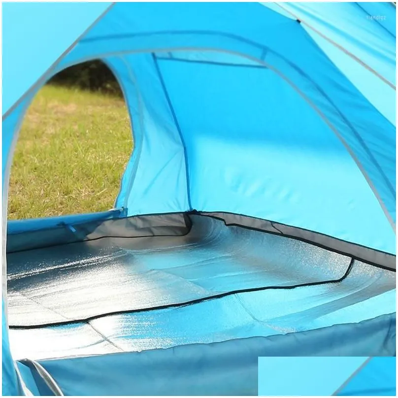 Camp Furniture Double-Sided Aluminum Foil Mat Slee For Cam Portable Insating Thermal Blanket Foldable Tent Floor Tra Drop Delivery Spo Dheqf