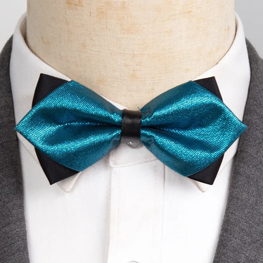 Mens Bowtie Najnowszy kąt motyla luksusowy krawat czarny krawat formalny kombinezon ślubny dla męskich ceremonii akcesoria