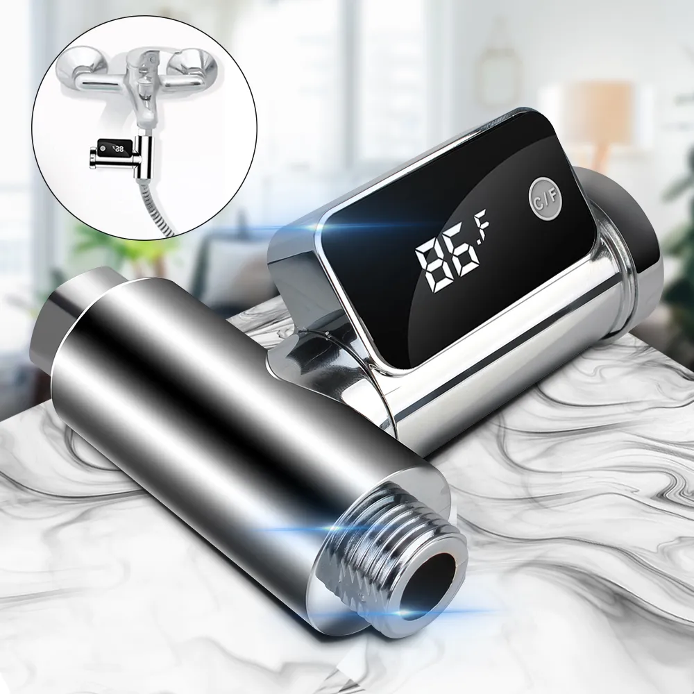 Shower Temperature Meter With LED Display – Touch Screen Water Thermometer For Bath, Kitchen & Baby