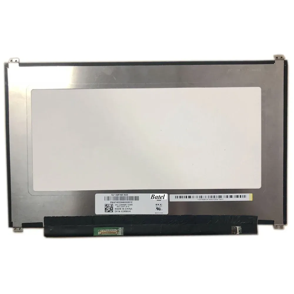 Scherm NV133FHMN63 NV133FHM N63 IPS MATRIX VOOR LAPTOP 13.3 "FHD 1920X1080 LCD -scherm P/N 02M9WH 30 PINS MATTE VERVANGING