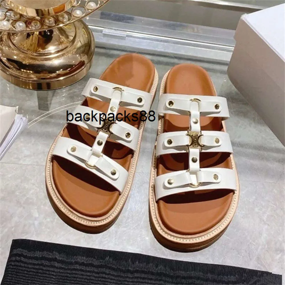 c Slippers Slide Women Summer 2024 Thick Sole Foot Flip Flops for Both Soft Anti Slip Beach Vacation Open Toe Sandals EH9T