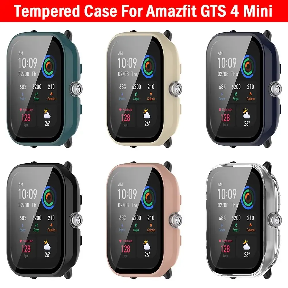 Для Amaster GTS 4 Mini PC Case+Tremed Glass Smart Watch Cover Shrotecter для Huami AmaMifit GTS4 Mini Bumper Shell