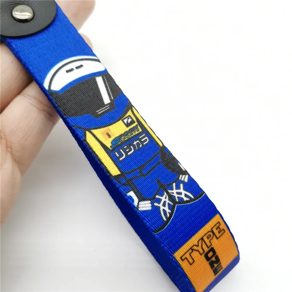 JDM Spoon Sports Style Blue Nylon Racing Keychain With Metal Hook – Universal