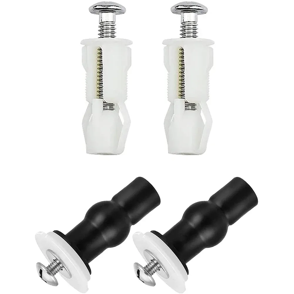 thumbnail image 2 of GIONAR 12-PC Toilet Seat Fitting Kit - Universal Fixing Hinges With Expansion Screws & Nuts - Silver 2 of 3