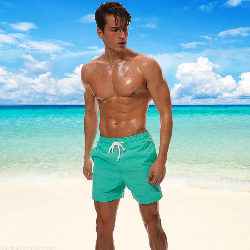Beachwear Swim Shorts Trunks With Waterproof Pocket