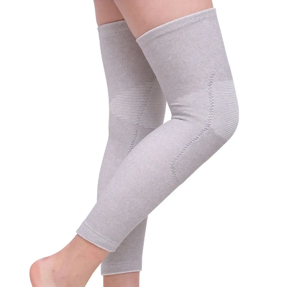 1Pair Long Kneepad Calf Leg Knee Pad Warm Support High Elasticity Relieve Arthritis Sports Outdoor Knee Guard Protect