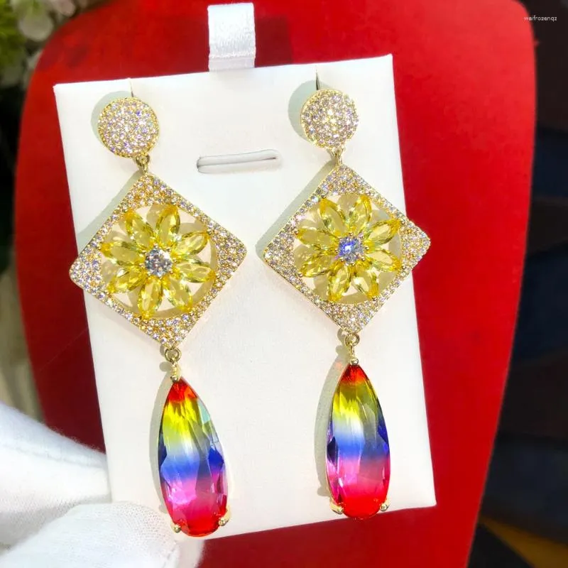 Dangle Earrings Soramoore Cute Crystal CZ Pendant For Women Bridal Wedding Girl Daily Surper Jewelry High Quality Romantic DIY