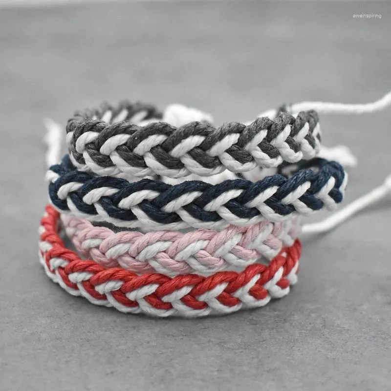 Pulseras de encanto Cordón colorido deportivo al aire libre para hombres Mujeres joyas tejidas trenzadas a mano joyas tejidas