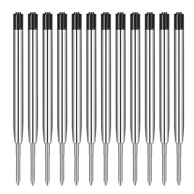 Recharges De Stylo Bille 1.0mm - 20 Pièces - Pointe Moyenne - Compatibles Avec Nombreux Modèles Métalliques - Neuf