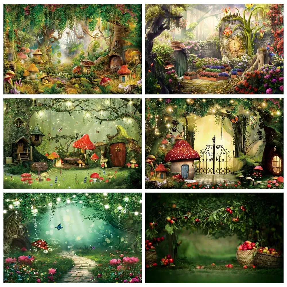 Enchanted Fairy Forest Photography Backdrop 10x6.5ft - Vinyl