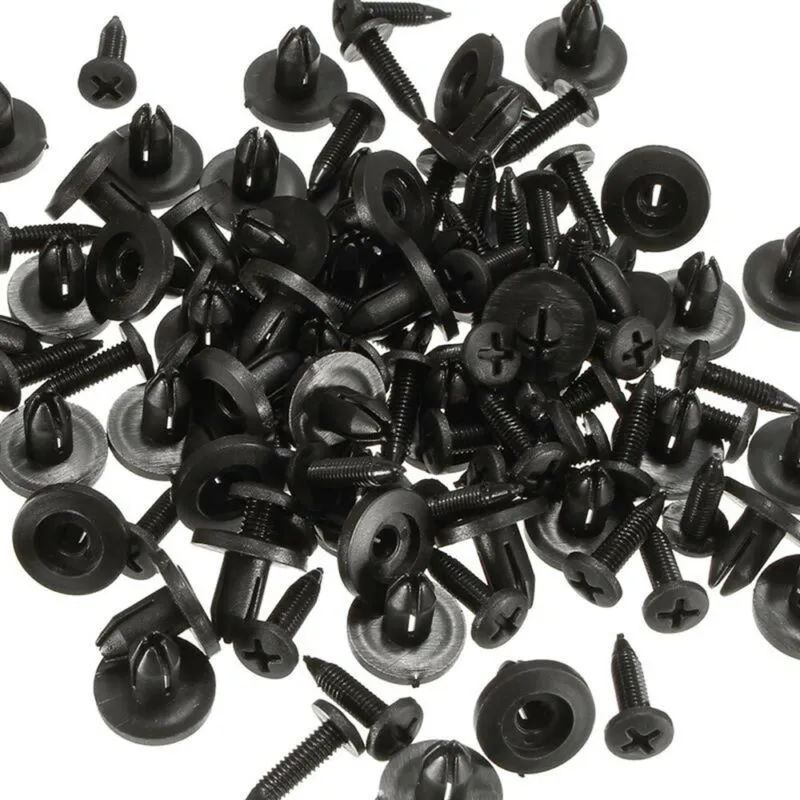 100Pcs 6mm Hole Plastic Push-in Clips - Car Body Rivet Fasteners For Interior Panels 6 thumbnail image