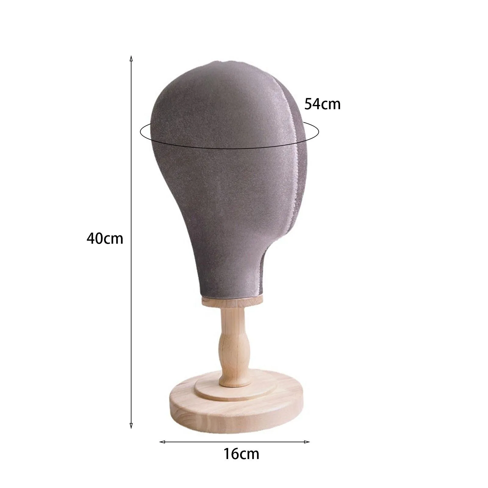 Mannequin Head Model Hat Holder Hat Display Head with Wood Base Caps Storage Rack for Headset Headphones Scarves Glasses Jewelry
