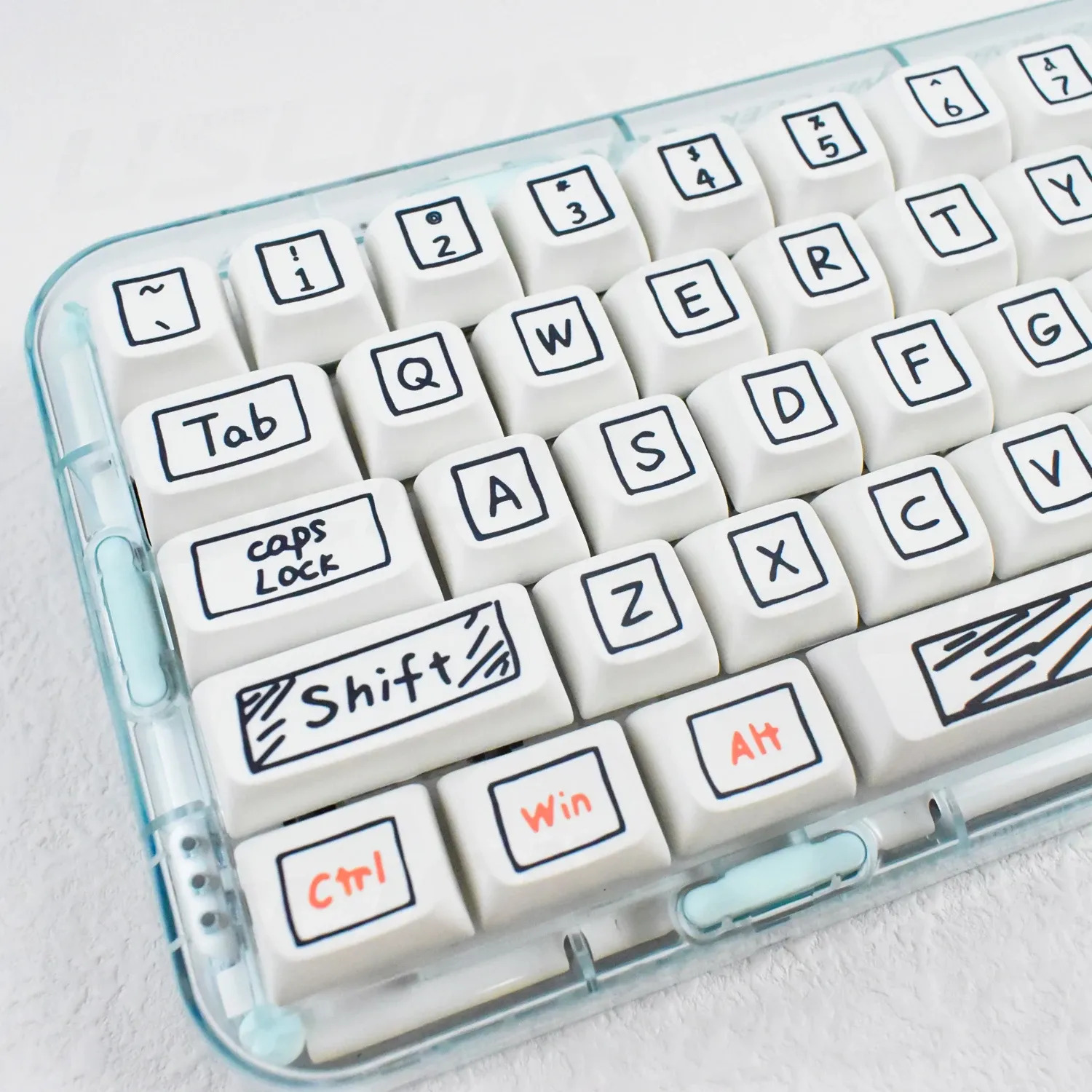 Accessoires Graffiti Keycap XDA Profil PBT KEycaps 125 touches pour MX Switch Keyboard Mécanique personnalisé Coup de clés d'anime mignon