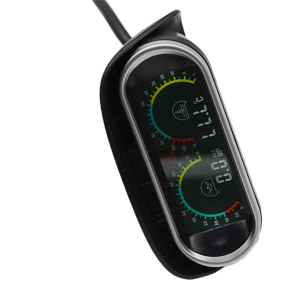 2 In 1 LCD Digital Water Temperature And Oil Pressure Gauge Set - Foto 10