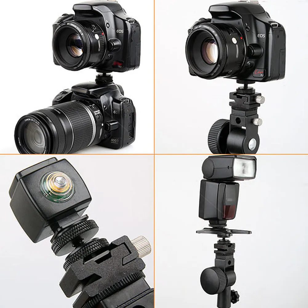 1/4 Inch Tripod Screw to Hot Shoe Adapter Black Tripod Mount Screw Hot ...