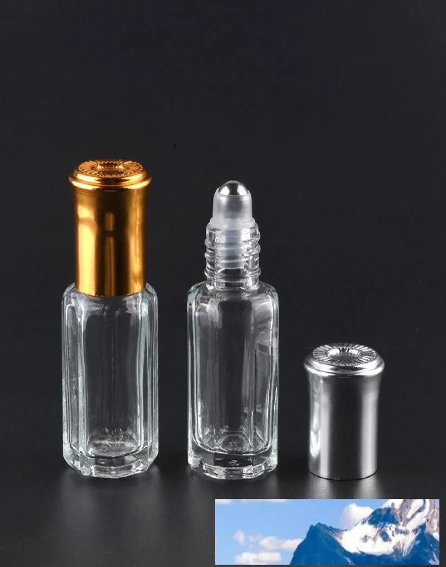 3 ml 6 ml Glass Essential Oil Travel -flaskor 10 ml 12 ml Tom rullning på påfyllningsbar parfymflaska Steel Roller Ball Containers 30pcs4721292