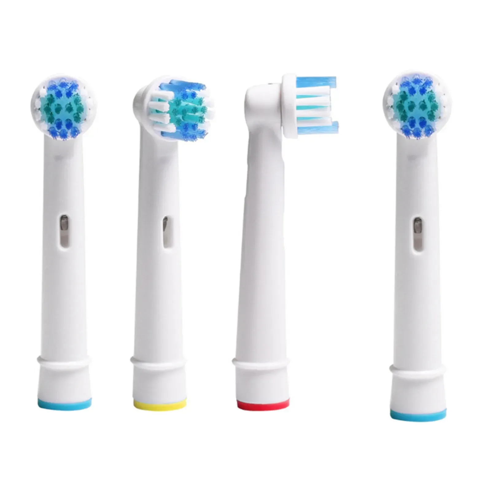 Cabeça de escova de dentes de reposição branca 4 pacotes contém bobinas de quatro cores