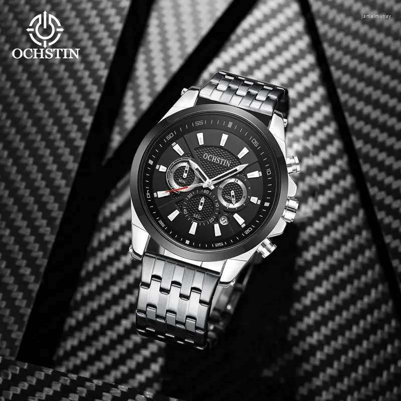 Avanadores de pulso Ochstin Casual Fashion Wristwatch Multifunction Movement Modelo 2024 Mariner Series Men's Watch