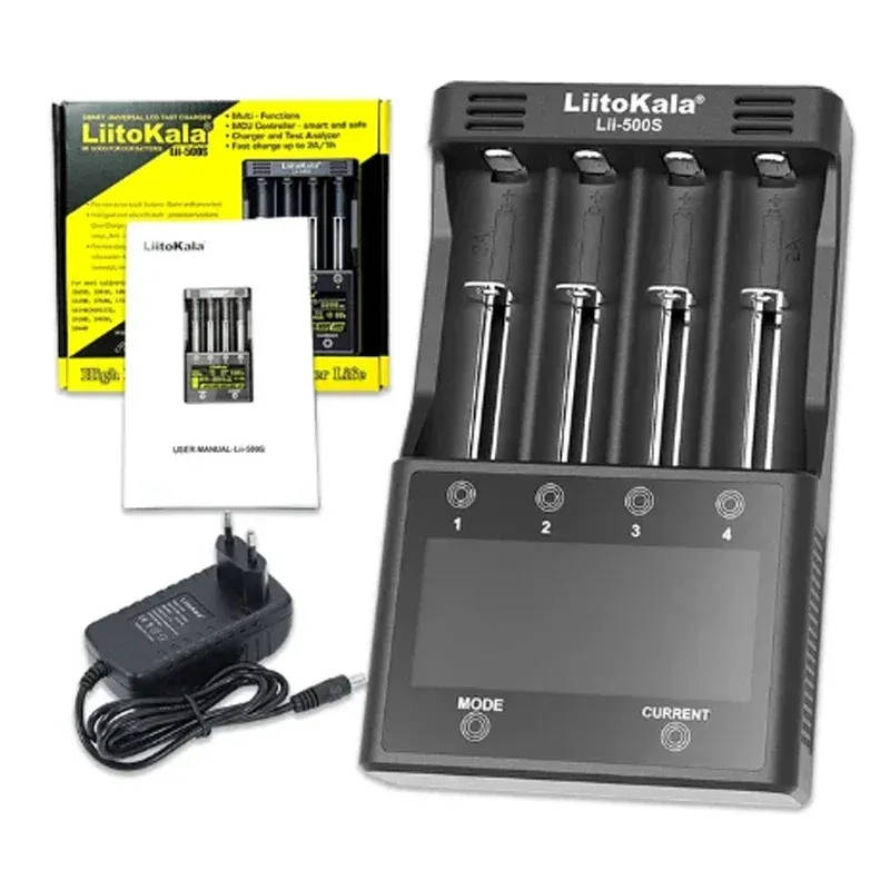 Liitokala LII-600 LII-500 LII-500S LII-260 LII-300 100 Batteriladdare, 18650 3.7V 1.2V AA AAA LCD Smart Charger Original