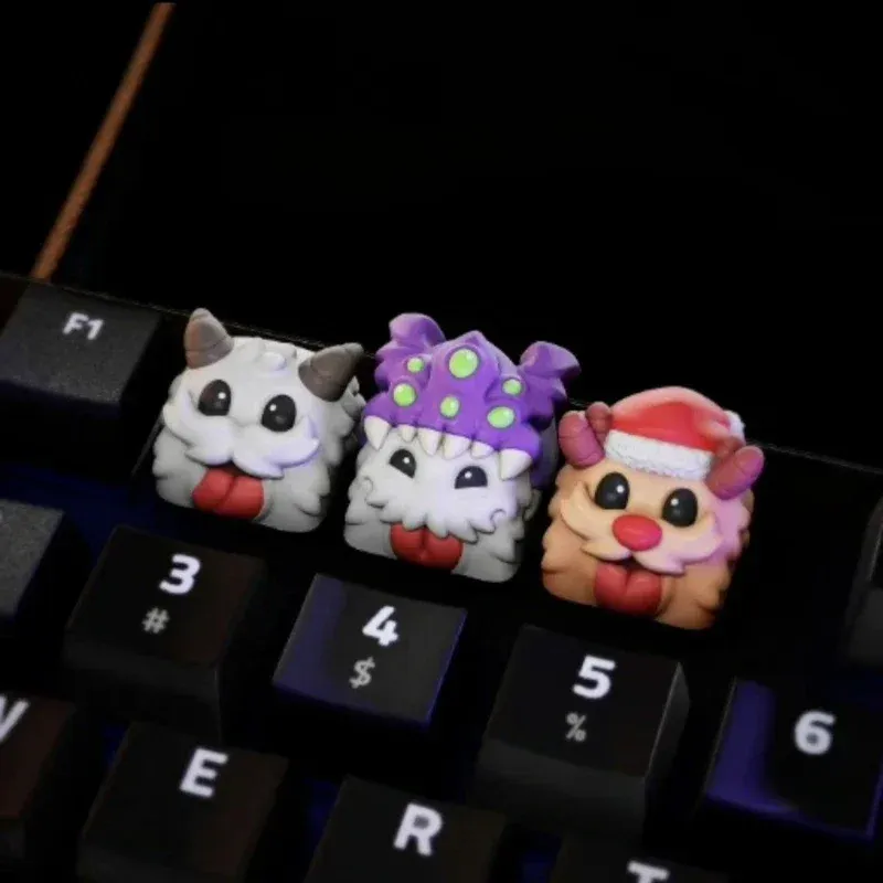 Accessoires Original Game LOL Keycaps DIY Personnalisation faite à la main Capes clés 3D pour le clavier mécanique Résine Kawai Keycaps Clavier Gifts