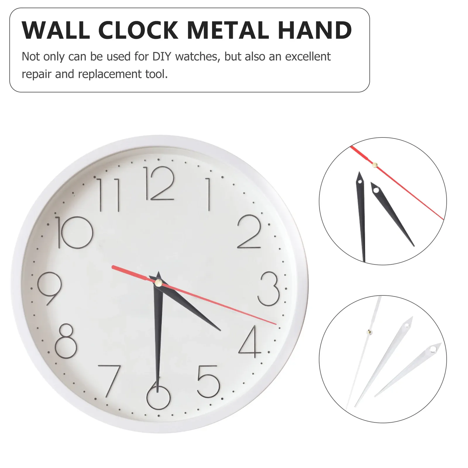 Save Big on Bulk Wall Clock Hands Kit Clock Hand DIY Set: High Torque Metal  Pointer Hands Kit For Wall Clock Repair Restoration Best Deals on