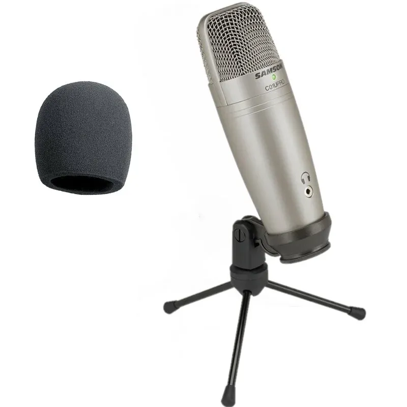 Microphones Samson C01U Pro USB Studio Microphone Studio avec surveillance en temps réel Microphone du condenseur à diaphragme pour la diffusion