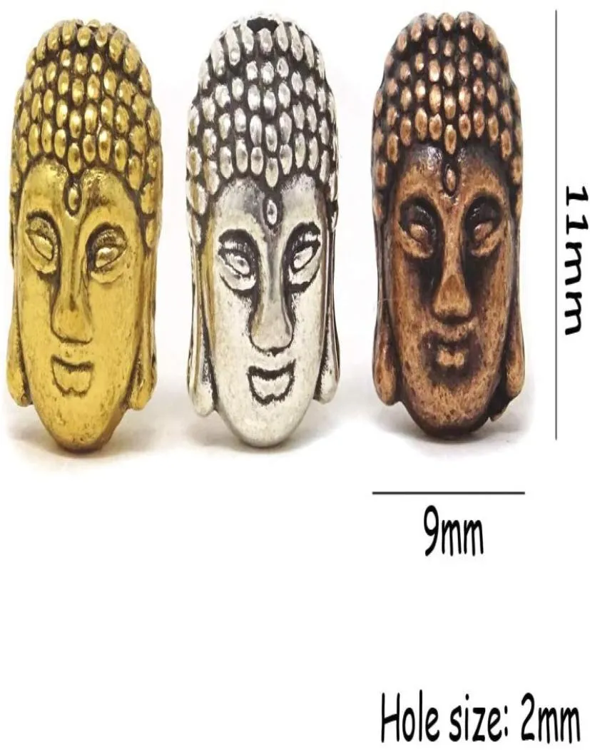 Componenti di tsunshine Buddha piccole perle in metallo spirituale Mescolare i colori Silvergoldbronze Spacer per gioielli che producono braccialetti1292112