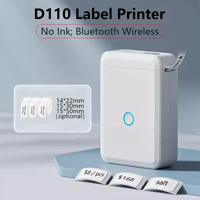 Skrivare NIIMBOT D110 MINI Label Printer Pocket Thermal Selfadhesive Sticker Printer Portable Mobile Bluetooth Wireless Labeling Printer