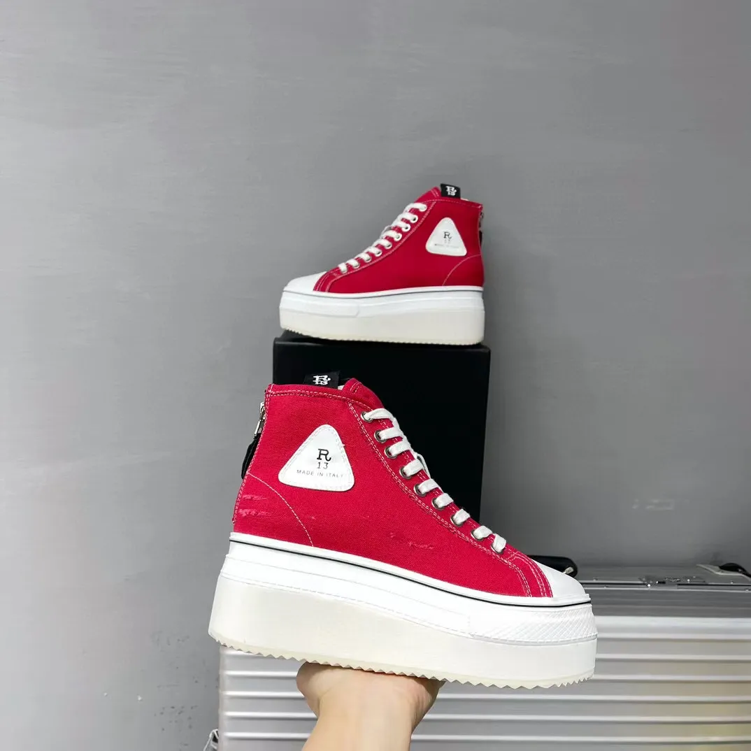 Trendy Womens Platform Sneakers Fashion High Top Canvas Shoes