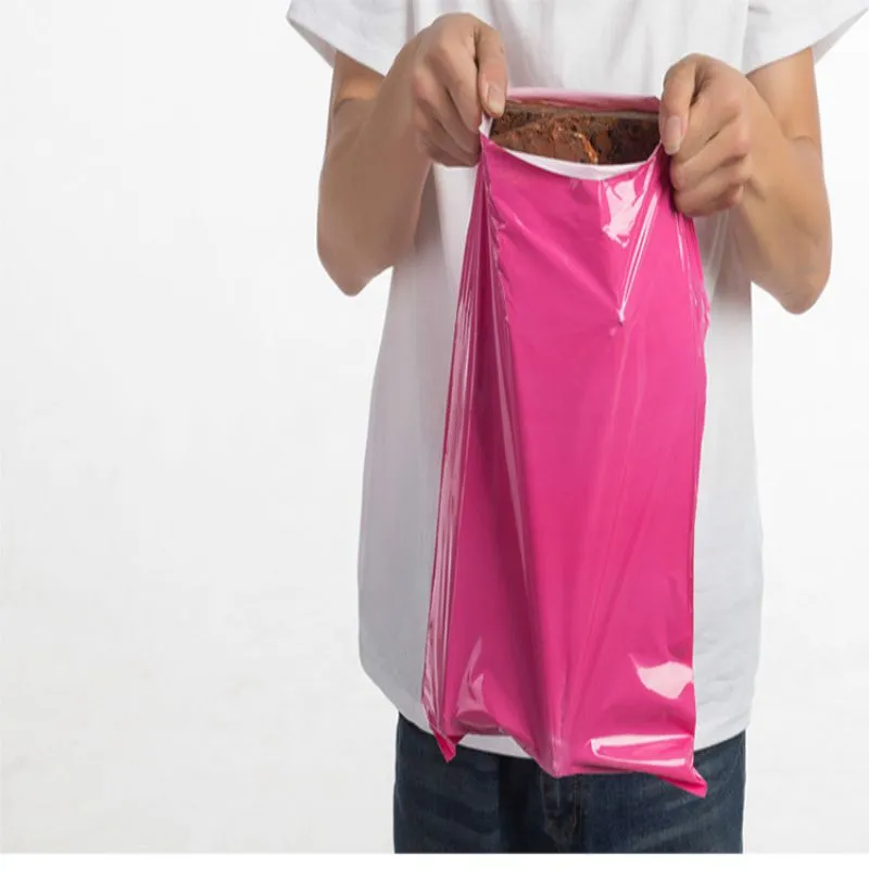 50шт/лоты PE Пластиковая самостоятельная почтовая сумка Светло-розовый поливоизотат