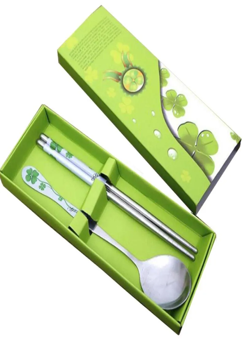 Whole Stainless Steel Chopsticks Spoon Suit Gift Box For Home Restaurant High Quality D551122674