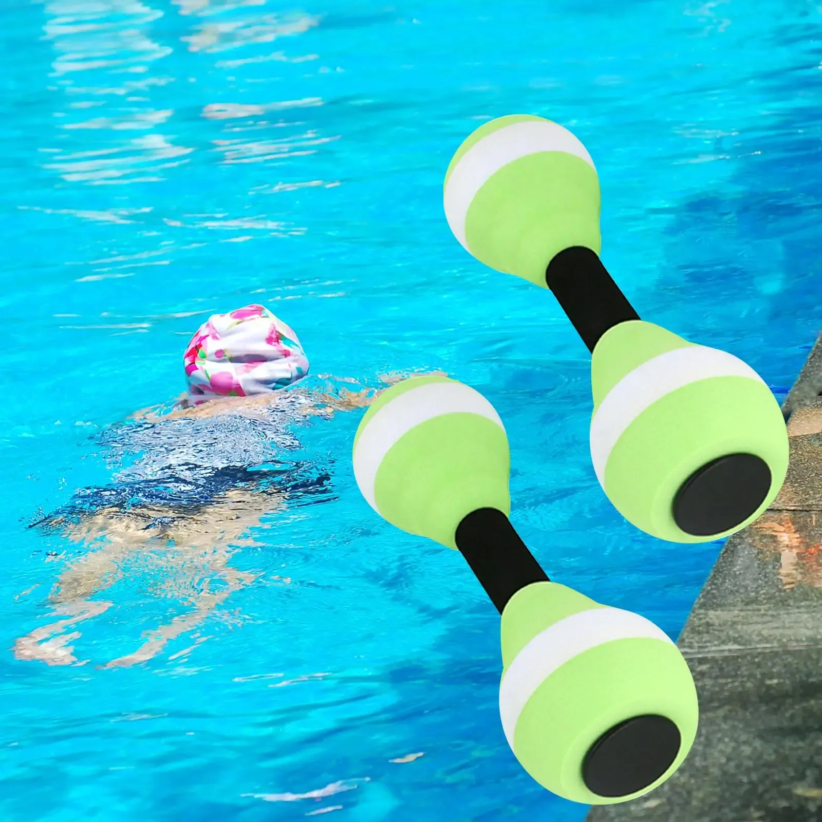 DHgate Water Dumbbells for Aquatic Exercise Swimming Pool Training Workouts Non Slip Ergonomic Floating Dumbbells for Water Fitness Sports Outdoors