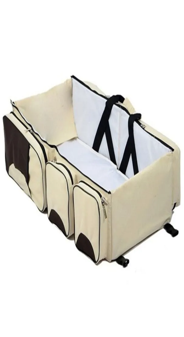 Baby 3 in 1 multifunctionele luiertassen Travel Bassinet Portable Bassinet Changing Pad Station8323815