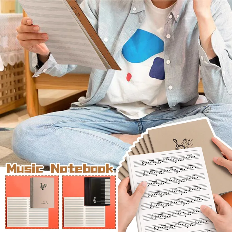 Music Practice Notebook - 18 Sheets, Universal Five-Line Staff Paper ...