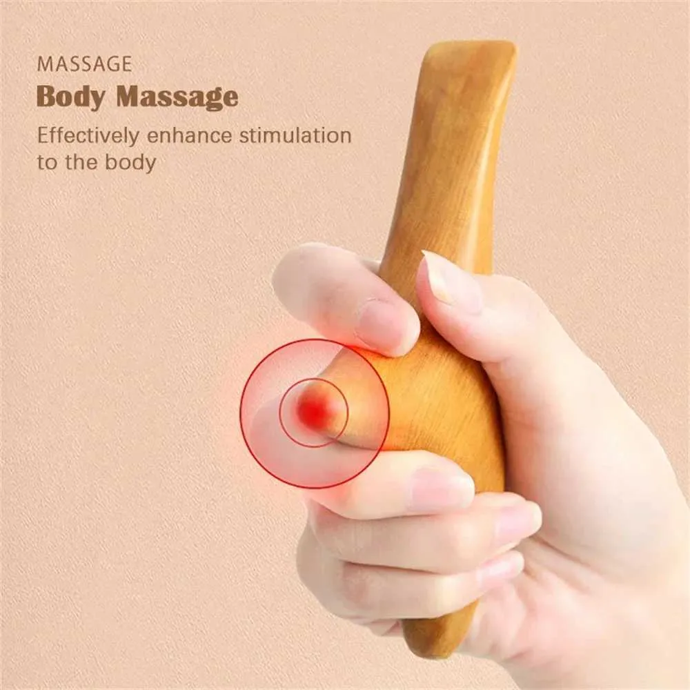 Ansikte massager trä triggerpunkt massage gua sha verktyg Professionell lymfatisk dräneringsverktygswood -verktyg för bakbenhand 240410