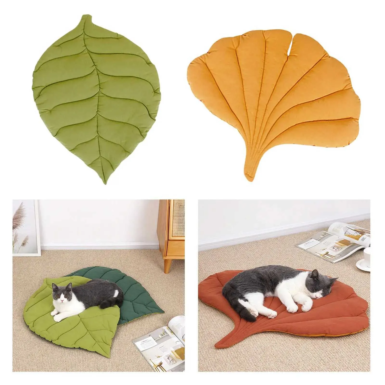 Leaf Shape Dog Bed Mat Washable Medium Small Kennel Pad Pet Bed 28